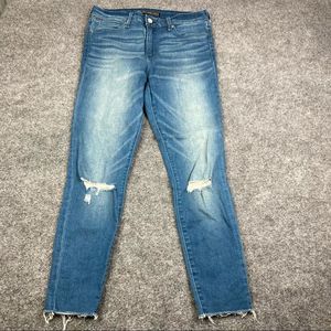 Abercrombie & Fitch Signature Collection Rip + Repair Ankle Straight Jeans